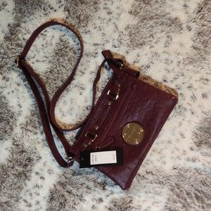 Bueno Faux Ostrich Mini Crossbody Bag